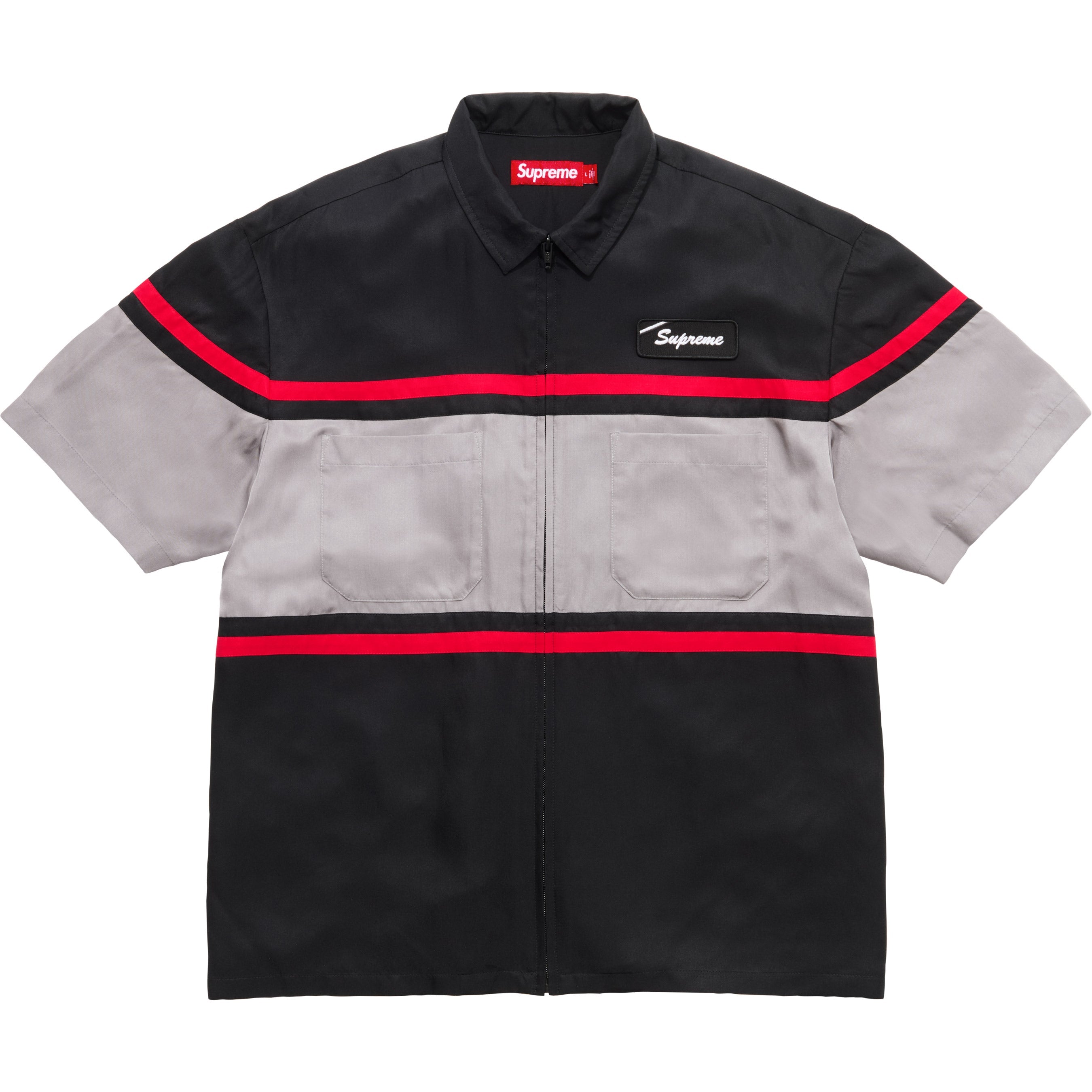 Silk Zip Up S/S Shirt view 6
